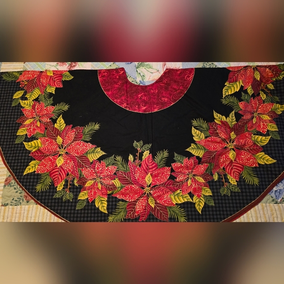 Christmas Tree 🎄 Skirt Handmade 53" diameter. GORGEOUS - Picture 1 of 6